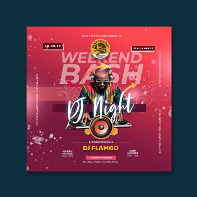Creative Poster Design – DJ Night